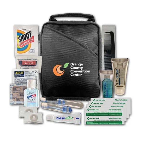Convention kit with water resistance, shampoo, shower gel, toothbrush, toothpaste, comb,... from ASI 84514 Safety Made