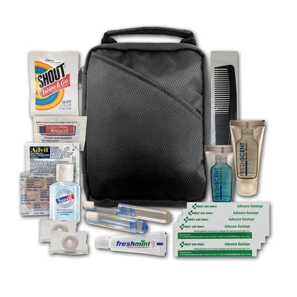 Convention kit with water resistance, shampoo, shower gel, toothbrush, toothpaste, comb,... from ASI 84514 Safety Made