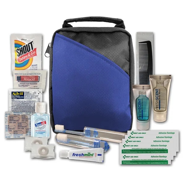 Convention kit with water resistance, shampoo, shower gel, toothbrush, toothpaste, comb,... from ASI 84514 Safety Made