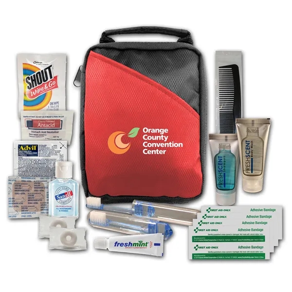 Convention kit with water resistance, shampoo, shower gel, toothbrush, toothpaste, comb,... from ASI 84514 Safety Made