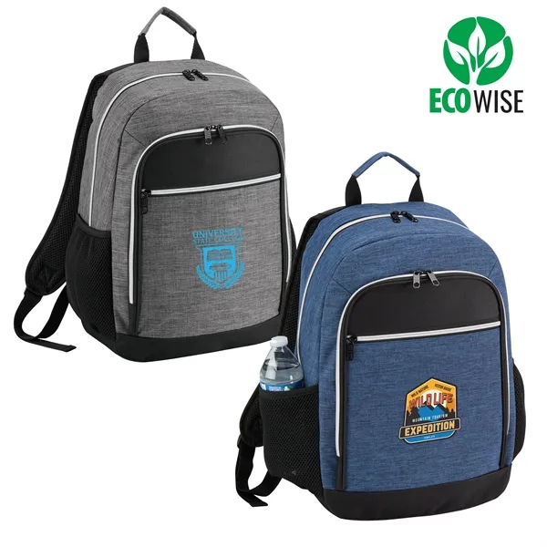 rPET Heather Laptop Backpack is made of recycled polyester..  It... from ASI 86565 Seville Gear