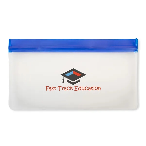 Medium sized, sealable eco-friendly PEVA pouch that is reusable with full... from ASI 54040 Fey Promo