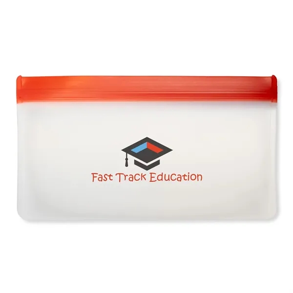 Medium sized, sealable eco-friendly PEVA pouch that is reusable with full... from ASI 54040 Fey Promo