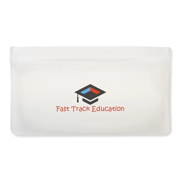 Medium sized, sealable eco-friendly PEVA pouch that is reusable with full... from ASI 54040 Fey Promo