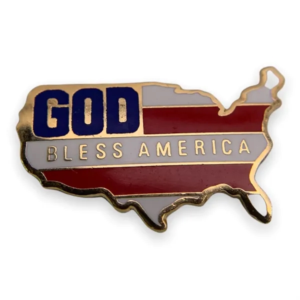 Shape of the United States lapel pin with flag super imposed.... from ASI 96235 Wehr Industries Inc