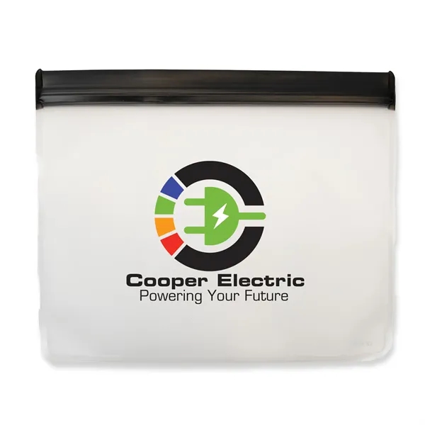 Large sized, sealable eco-friendly PEVA pouch that is reusable with full... from ASI 54040 Fey Promo