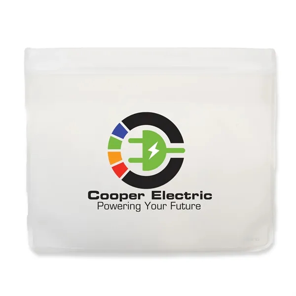 Large sized, sealable eco-friendly PEVA pouch that is reusable with full... from ASI 54040 Fey Promo