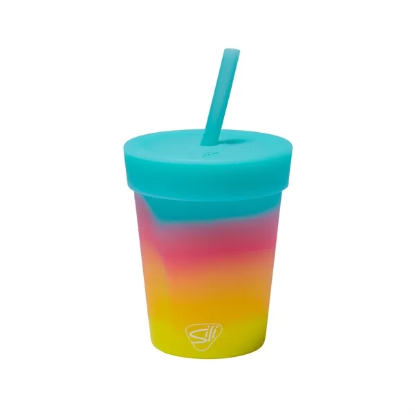 Durable, versatile, fun and unique 8oz kids silicone straw tumbler. Everlasting... from ASI 87306 Silipint, Inc.