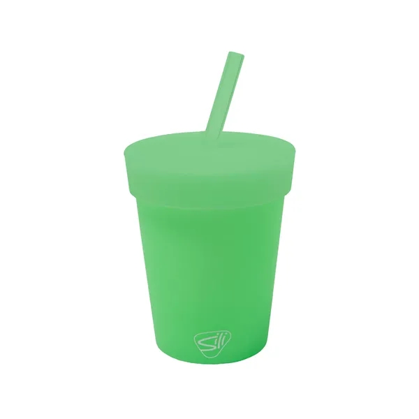 Durable, versatile, fun and unique 8oz kids silicone straw tumbler. Everlasting... from ASI 87306 Silipint, Inc.