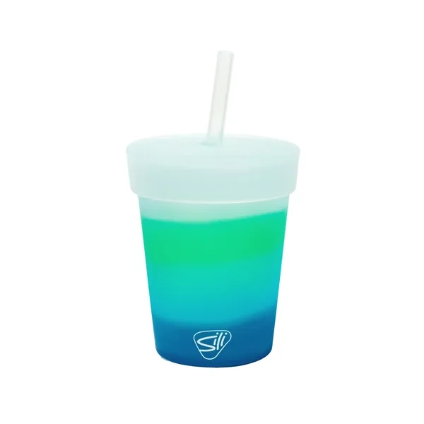 Durable, versatile, fun and unique 8oz kids silicone straw tumbler. Everlasting... from ASI 87306 Silipint, Inc.
