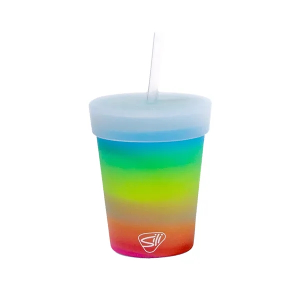 Durable, versatile, fun and unique 8oz kids silicone straw tumbler. Everlasting... from ASI 87306 Silipint, Inc.