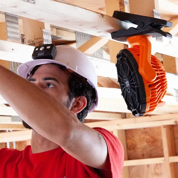 Personal Job site fan features a strong magnetic base with clamping... from ASI 41561 Brand Box USA, LLC