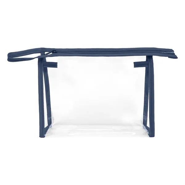 8" x 6.5" x 2.25" clear PVC cosmetics tote with zipper... from ASI 37980 Bagworld / BagWorld