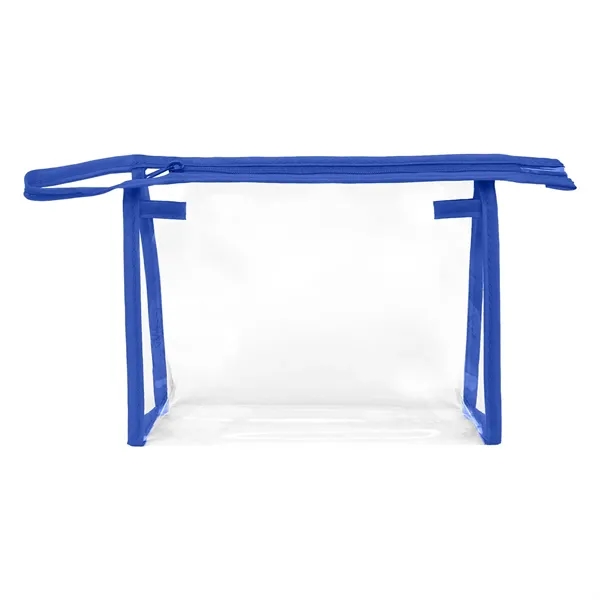 8" x 6.5" x 2.25" clear PVC cosmetics tote with zipper... from ASI 37980 Bagworld / BagWorld