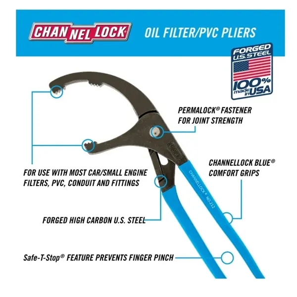 12" Oil filter / PVC pliers.... from ASI 41561 Brand Box USA, LLC