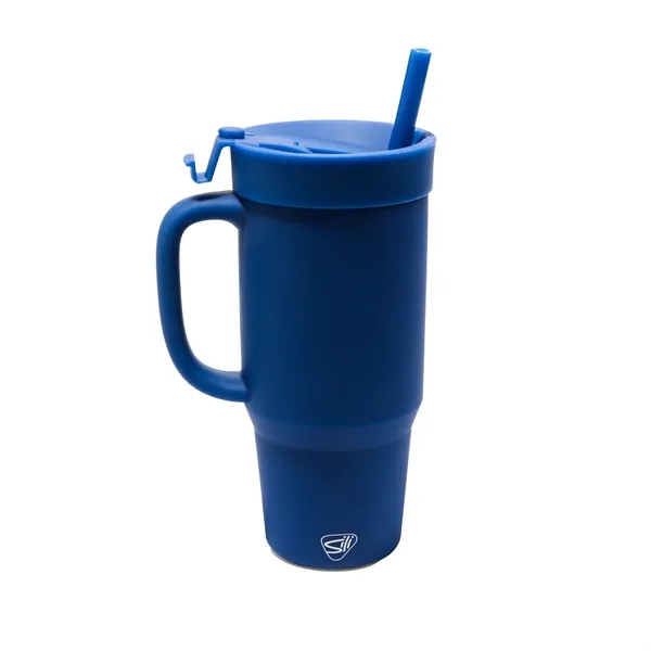 The Humbler from Silipint: A 32 oz silicone straw tumbler with... from ASI 87306 Silipint, Inc.