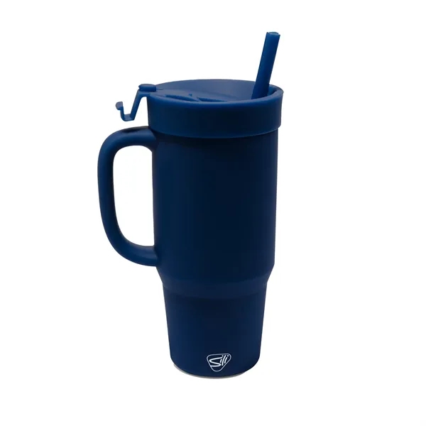The Humbler from Silipint: A 32 oz silicone straw tumbler with... from ASI 87306 Silipint, Inc.