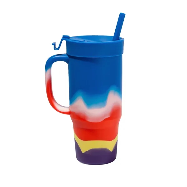The Humbler from Silipint: A 32 oz silicone straw tumbler with... from ASI 87306 Silipint, Inc.