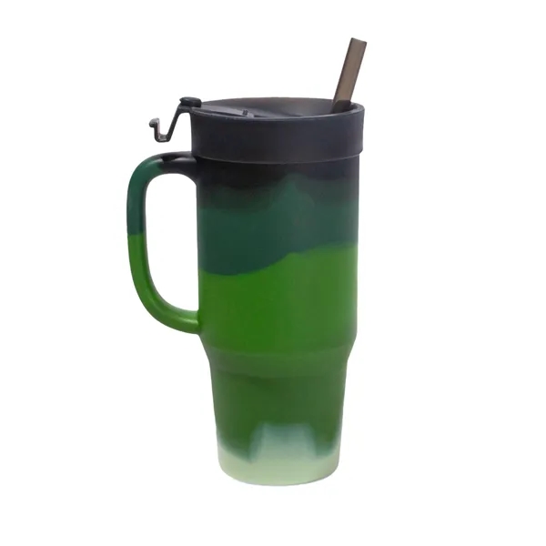 The Humbler from Silipint: A 32 oz silicone straw tumbler with... from ASI 87306 Silipint, Inc.
