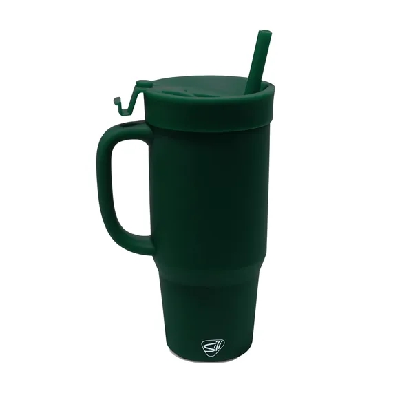 The Humbler from Silipint: A 32 oz silicone straw tumbler with... from ASI 87306 Silipint, Inc.