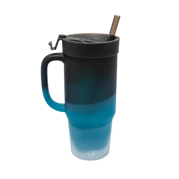 The Humbler from Silipint: A 32 oz silicone straw tumbler with... from ASI 87306 Silipint, Inc.