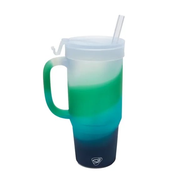 The Humbler from Silipint: A 32 oz silicone straw tumbler with... from ASI 87306 Silipint, Inc.