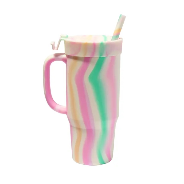 The Humbler from Silipint: A 32 oz silicone straw tumbler with... from ASI 87306 Silipint, Inc.