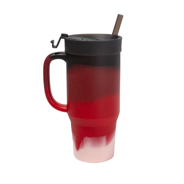 The Humbler from Silipint: A 32 oz silicone straw tumbler with... from ASI 87306 Silipint, Inc.