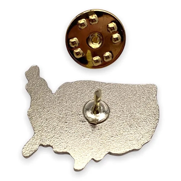 Map of the United States with flag motif lapel pin. Blank.... from ASI 96235 Wehr Industries Inc