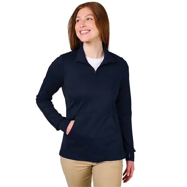 Our Women's Nu Fitness Quarter Zip has moisture-wicking and antimicrobial fabric... from ASI 44620 Charles River Apparel