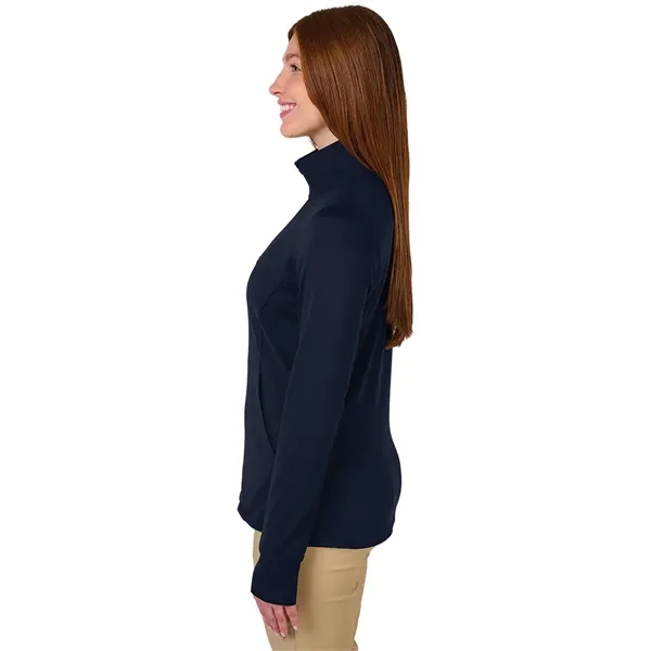Our Women's Nu Fitness Quarter Zip has moisture-wicking and antimicrobial fabric... from ASI 44620 Charles River Apparel