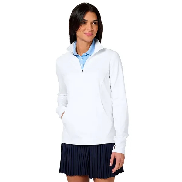 Our Women's Nu Fitness Quarter Zip has moisture-wicking and antimicrobial fabric... from ASI 44620 Charles River Apparel