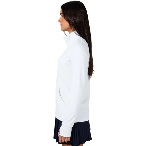 Our Women's Nu Fitness Quarter Zip has moisture-wicking and antimicrobial fabric... from ASI 44620 Charles River Apparel