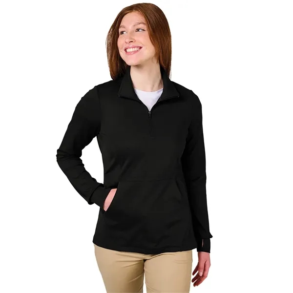 Our Women's Nu Fitness Quarter Zip has moisture-wicking and antimicrobial fabric... from ASI 44620 Charles River Apparel