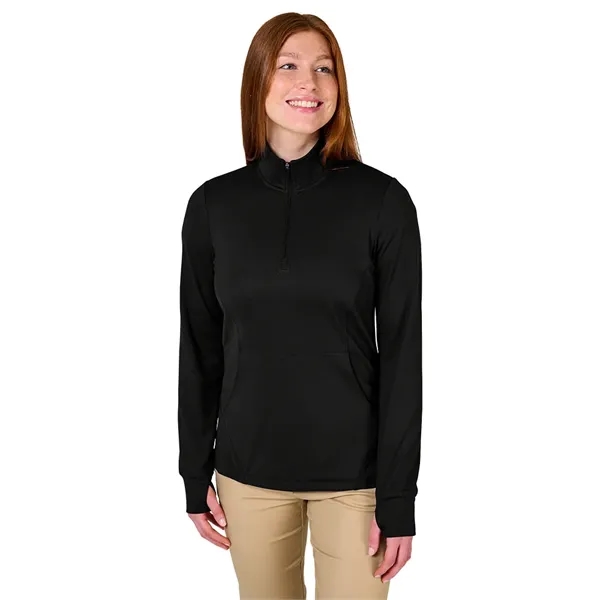 Our Women's Nu Fitness Quarter Zip has moisture-wicking and antimicrobial fabric... from ASI 44620 Charles River Apparel
