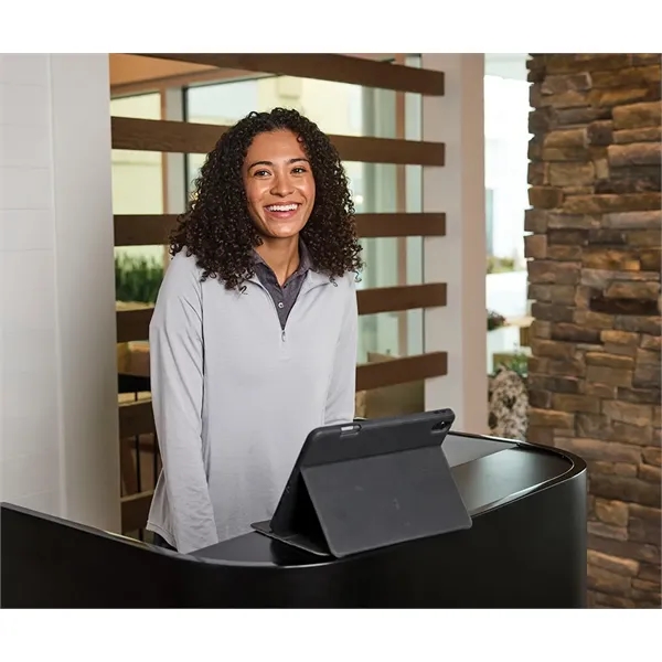 Our Women's Vista Tri-Blend Quarter Zip is made for durability, comfort,... from ASI 44620 Charles River Apparel