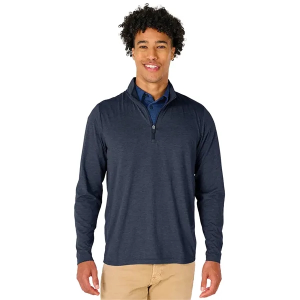 Our Men's Vista Tri-Blend Quarter Zip is made for durablility, comfort,... from ASI 44620 Charles River Apparel