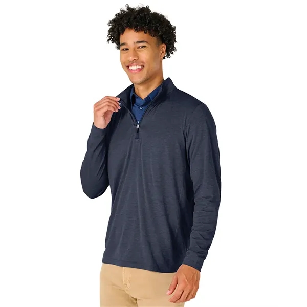 Our Men's Vista Tri-Blend Quarter Zip is made for durablility, comfort,... from ASI 44620 Charles River Apparel