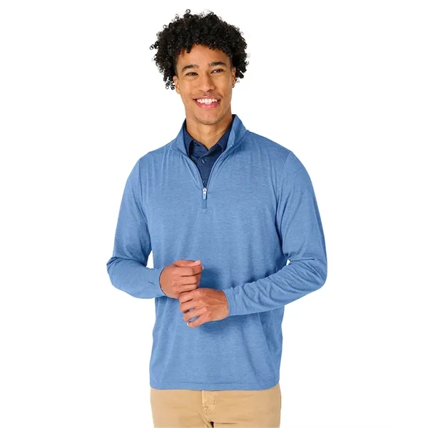 Our Men's Vista Tri-Blend Quarter Zip is made for durablility, comfort,... from ASI 44620 Charles River Apparel