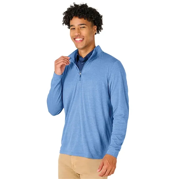 Our Men's Vista Tri-Blend Quarter Zip is made for durablility, comfort,... from ASI 44620 Charles River Apparel