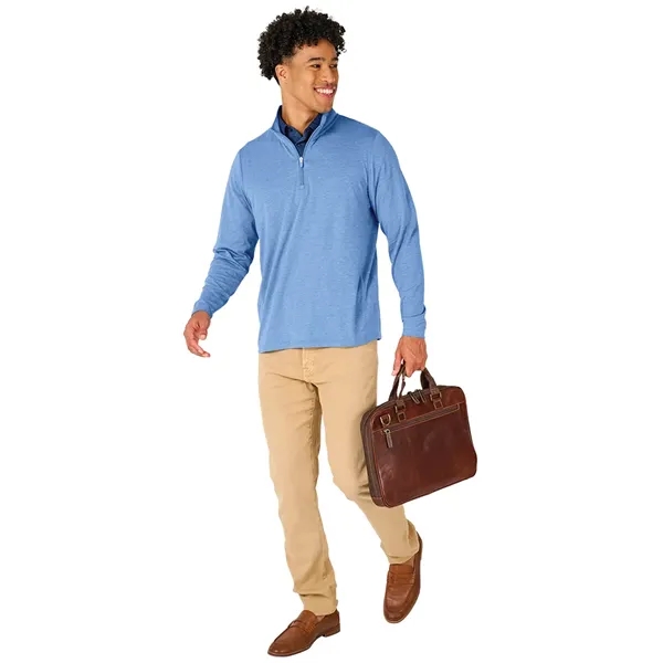 Our Men's Vista Tri-Blend Quarter Zip is made for durablility, comfort,... from ASI 44620 Charles River Apparel