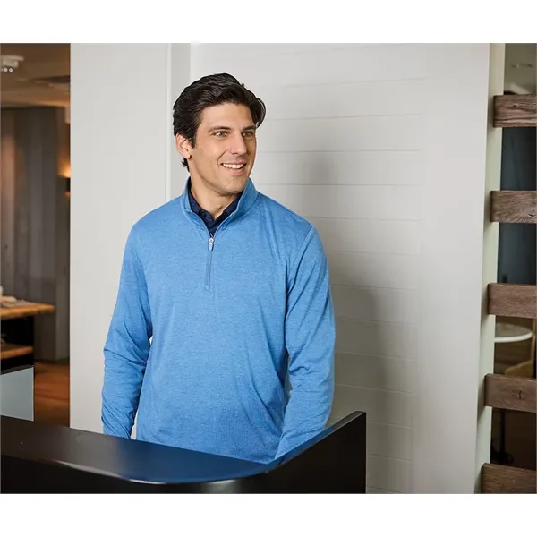 Our Men's Vista Tri-Blend Quarter Zip is made for durablility, comfort,... from ASI 44620 Charles River Apparel