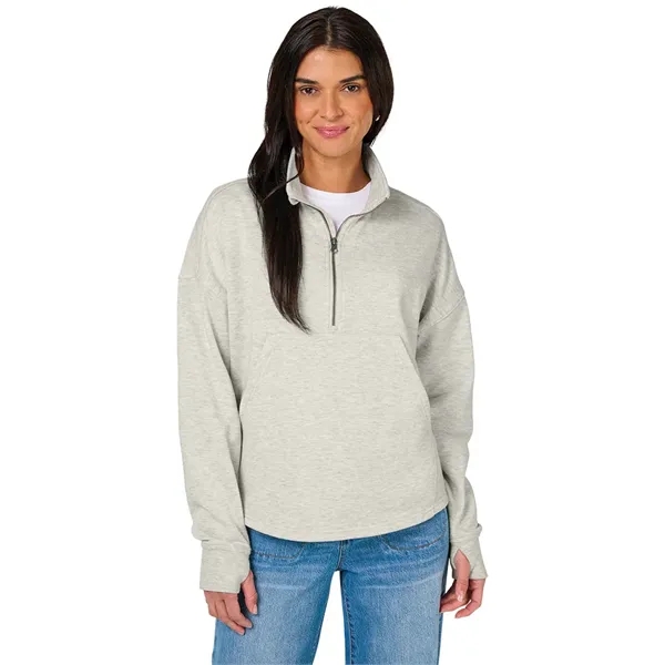 Our Women's Willow Half Zip Sweatshirt is a warm midweight athleisure... from ASI 44620 Charles River Apparel