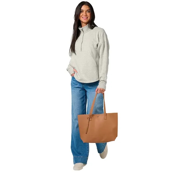 Our Women's Willow Half Zip Sweatshirt is a warm midweight athleisure... from ASI 44620 Charles River Apparel