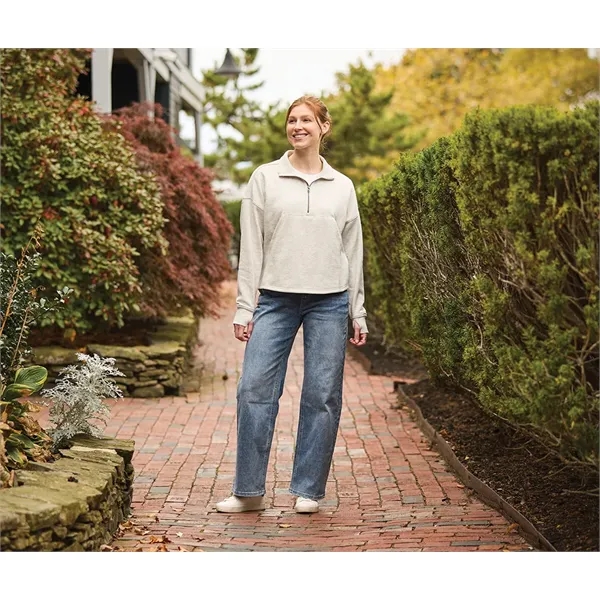 Our Women's Willow Half Zip Sweatshirt is a warm midweight athleisure... from ASI 44620 Charles River Apparel