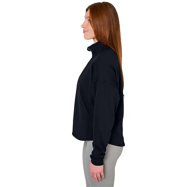 Our Women's Willow Half Zip Sweatshirt is a warm midweight athleisure... from ASI 44620 Charles River Apparel
