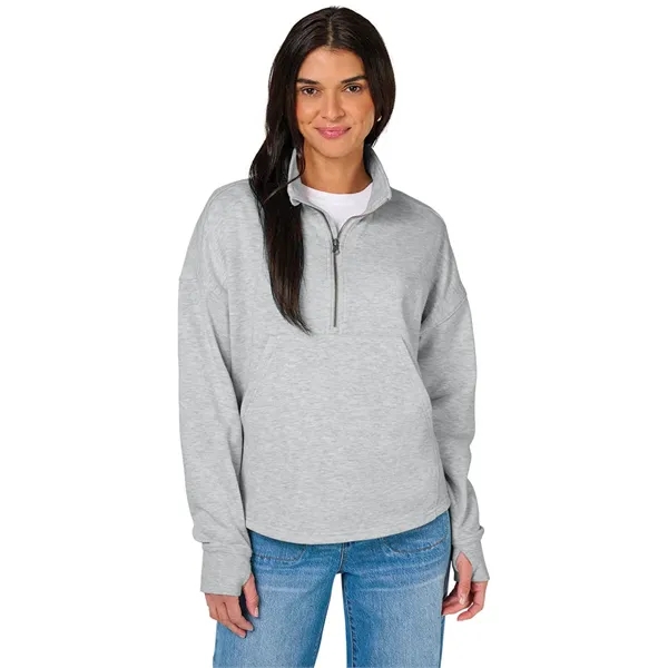 Our Women's Willow Half Zip Sweatshirt is a warm midweight athleisure... from ASI 44620 Charles River Apparel