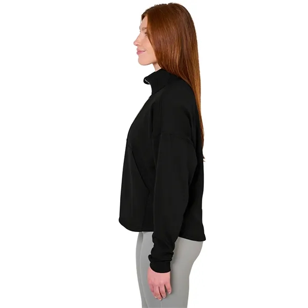 Our Women's Willow Half Zip Sweatshirt is a warm midweight athleisure... from ASI 44620 Charles River Apparel