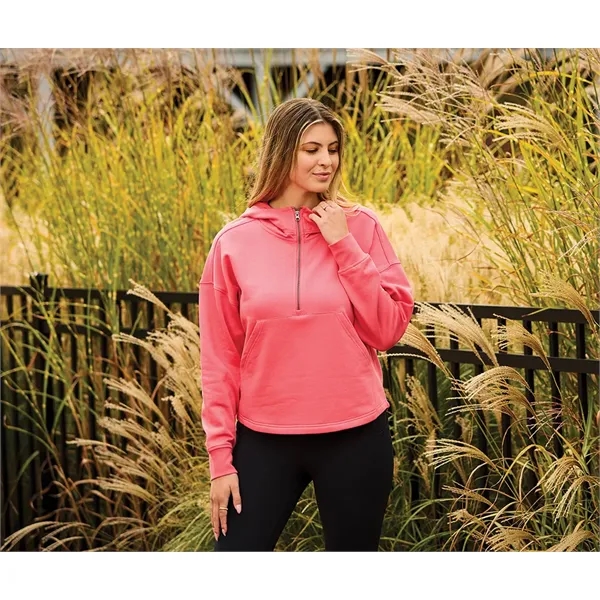Our midweight Willow Scallop Hem Hoodie is a modern athleisure waist-length... from ASI 44620 Charles River Apparel