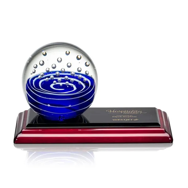 Hand blown art glass award on a piano finished rosewood Albion... from ASI 84592 St Regis Group / St Regis